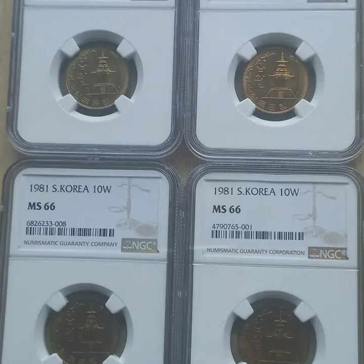 [BUNJANG] 1981 10 Won Coin NGC MS 66 (4-Coin Set) / 1981년10원ngc66등급 4개팝니다.