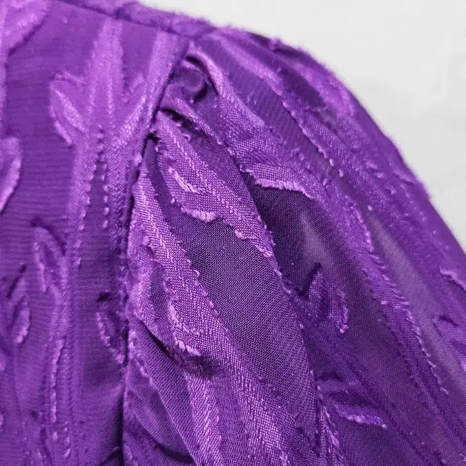 [BUNJANG] Japanese Purple Jacquard Chiffon Body Suit Blouse / 일본제 쨍한보라 자가드쉬폰 바디수트 캉캉블라우스 ss4