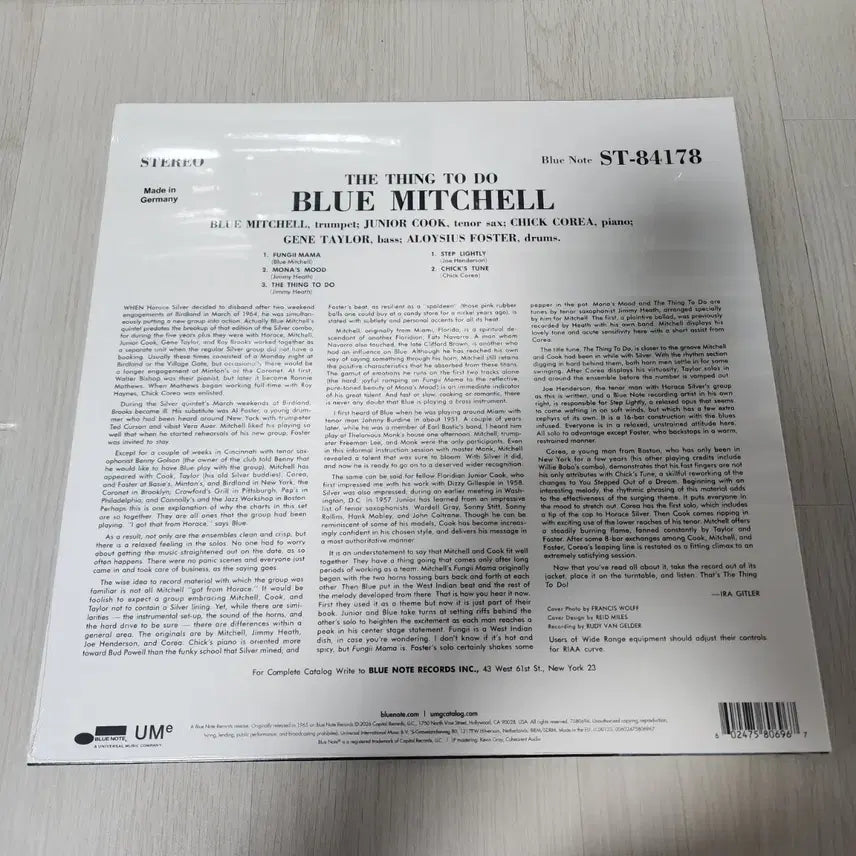 [BUNJANG] Blue Mitchell LP Vinyl Record / blue mutchell 미개봉 신품 LP