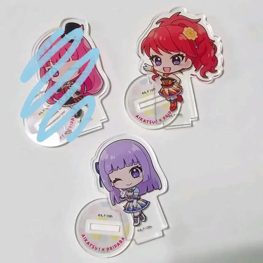 [BUNJANG] Aikatsu x Pripara Starpara SD Mini Acrylic Stand - Shuri &amp; Rira / 아이카츠x프리파라 / 스타파라  Sd 미니 아크릴 쥬리, 리라