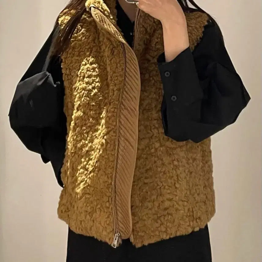 [BUNJANG] COS Teddy Zip-up Vest / COS 코스 테디 집업 조끼