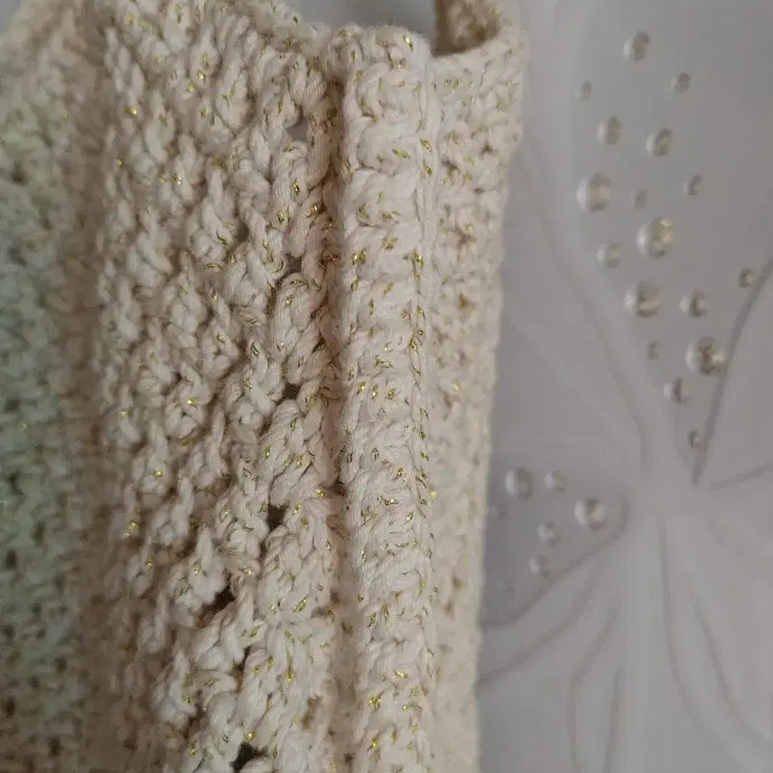 [BUNJANG] Handmade Ivory Granny Square Crochet Bag / 핸드메이드 코바늘 그래니스퀘어 가방