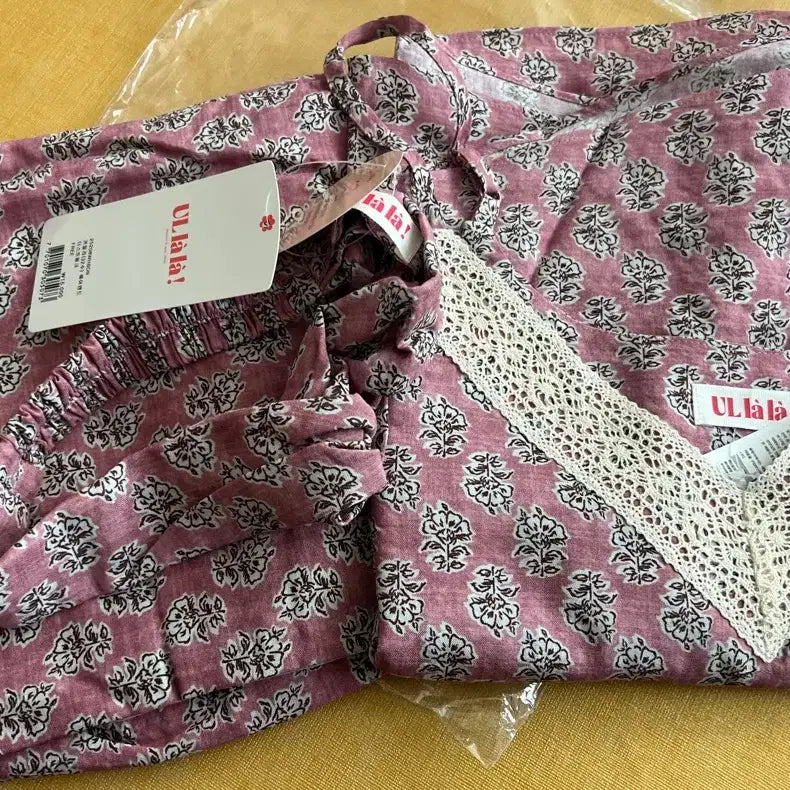 [SOLD OUT] 울랄라파자마 잠옷 카일라 나시투피스 더스트핑크 32수(헤어밴드 에코백포함