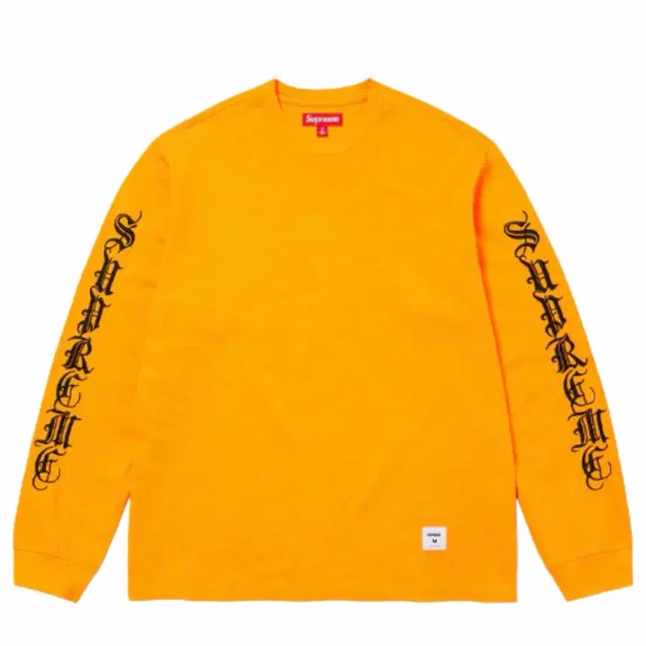 [BUNJANG] Supreme Old English Longsleeve Yellow XL / 슈프림 올드 잉글리시 롱슬리브 옐로우 XL