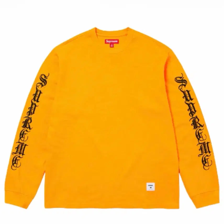 [BUNJANG] Supreme Old English Longsleeve Yellow XL / 슈프림 올드 잉글리시 롱슬리브 옐로우 XL