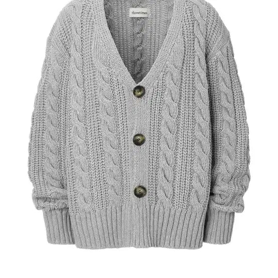 [BUNJANG] 3Times Baby Boo Cardigan Grey / 쓰리타임즈 베이비 부 가디건 그레이