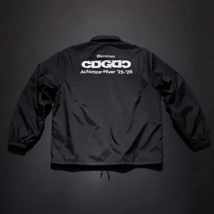[BUNJANG] CDG x G-Dragon CDGDC Classic Coach Jacket Nylon Black / CDG x 지드래곤 위버멘쉬 CDGDC 클래식 코치 자켓 나일론 블랙