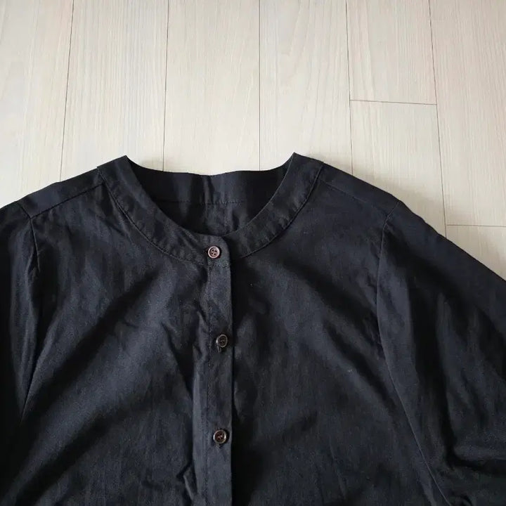 [BUNJANG] Black Balloon Sleeve Shirt Blouse / 블랙 벌룬 소매 셔츠 블라우스