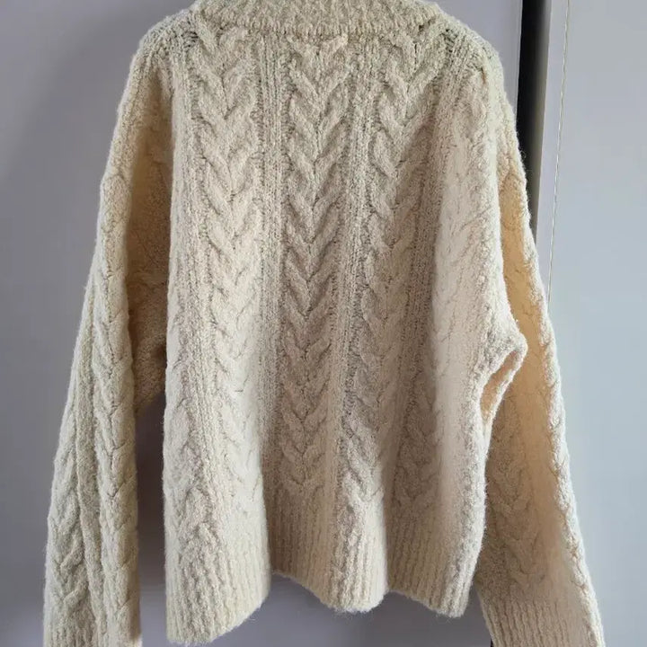 [BUNJANG] PVC Cable Knit Cardigan / pvcs 케이블 니트 가디건