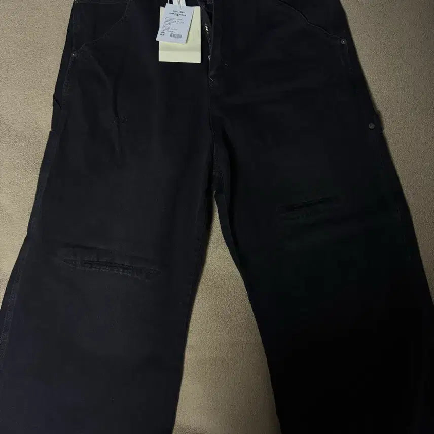 [SOLD OUT] 4) 폴리테루 데미지드 카펜터 데님 팬츠 워시드 블랙