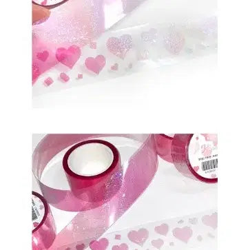 [BUNJANG] Love Powder Rainbow Hologram Matte Tape Set / 키스컷 띵) 미담 하트 3종 일괄 러브파우더 레인보우 홀로그램 마테 다꾸