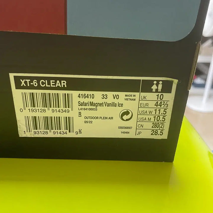 [BUNJANG] Salomon XT-6 Clear Safari Vanilla Ice Sneakers / 살로몬 XT-6 클리어 사파리 바닐라 아이스 285mm