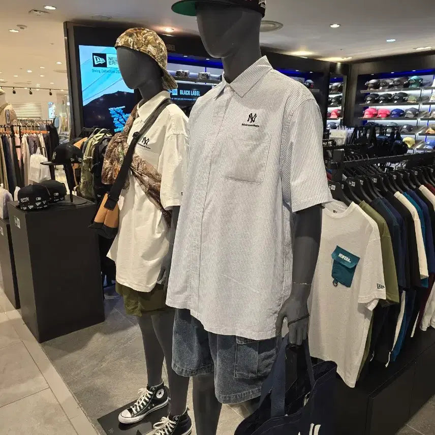 [BUNJANG] New Era x Thisisneverthat Oxford Shirt / Pants Set / 뉴에라X디네댓(셔츠/팬츠)개별가