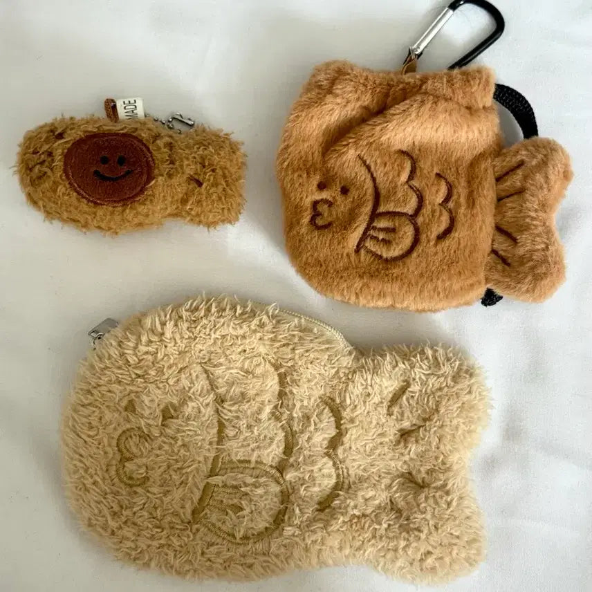 [BUNJANG] Fish-Shaped Pouch and Keychain Set / 귀여운 붕어빵 파우치 키링 세트