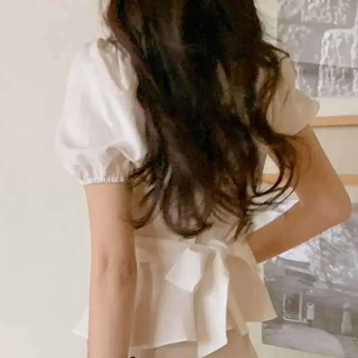 [BUNJANG] [자체제작] 퍼빗 린넨 랩 블라우스 아뜨랑스 프롬데이원 에브리모닝 히니크 / [자체제작] 퍼빗 린넨 랩 블라우스 아뜨랑스 프롬데이원 에브리모닝 히니크