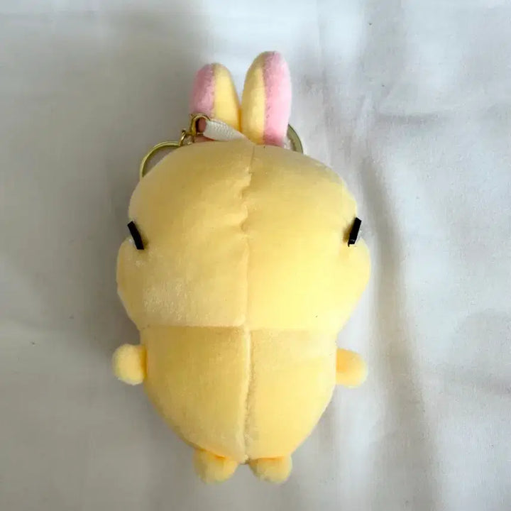 [BUNJANG] Chiikawa Usagi Rabbit Doll Keychain Yellow Glasses Ribbon / 치이카와 우사기 토끼 인형 키링 옐로우 안경 리본