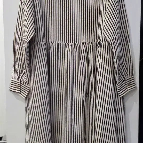 [BUNJANG] Stripe Long Shirt Dress / 스트라이프 롱 셔츠 원피스