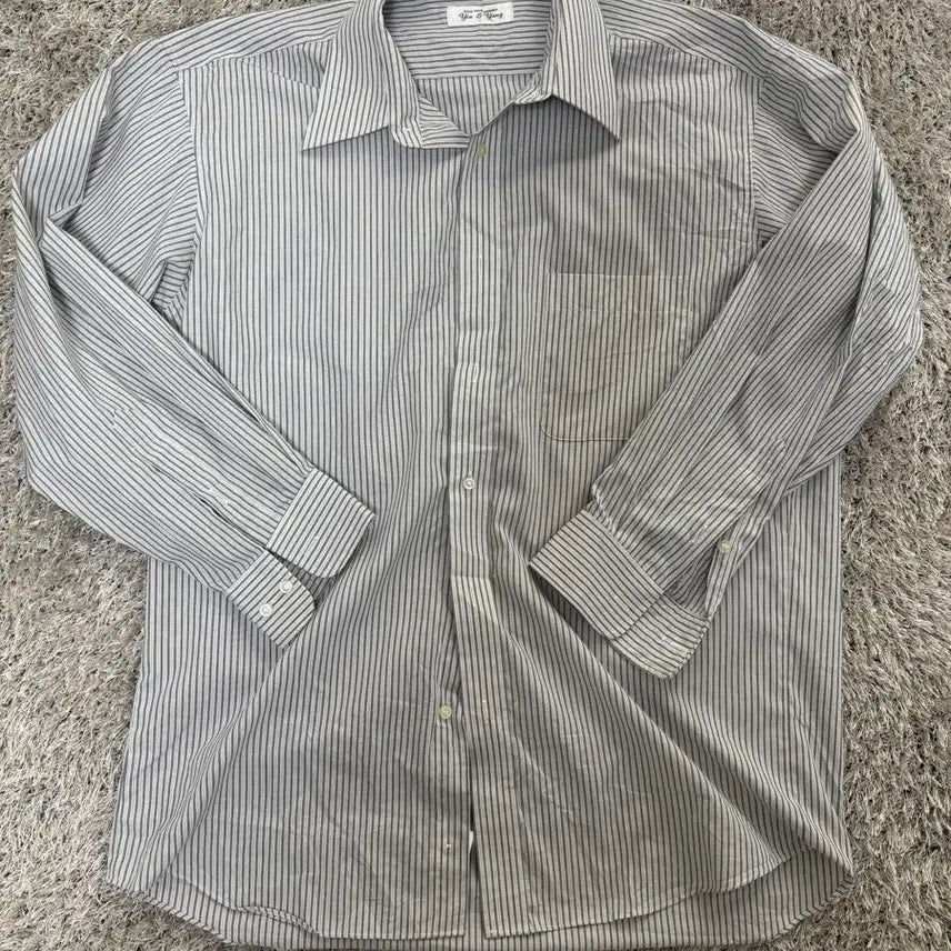 [BUNJANG] YIN&amp;YANG Striped Shirt (Size 105) / 일본판 YIN&amp;YANG 스트라이프 셔츠 사이즈 105