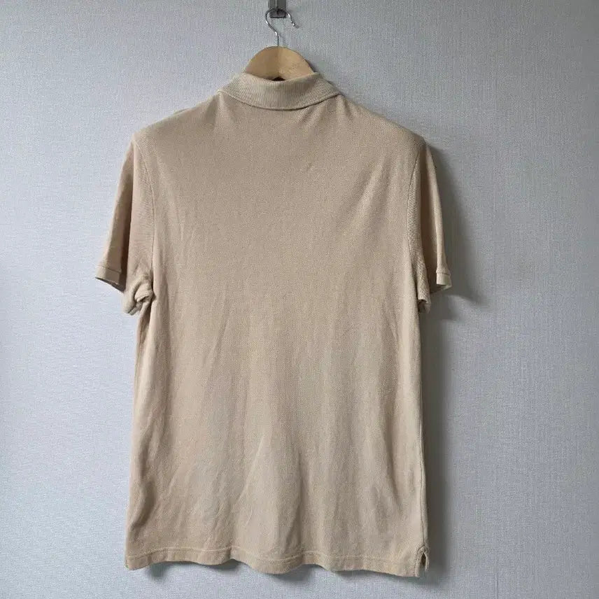 [BUNJANG] Lacoste Beige Pique Short Sleeve T-Shirt Size 100 / 라코스테 베이지 피케 반팔 티셔츠  사이즈 100
