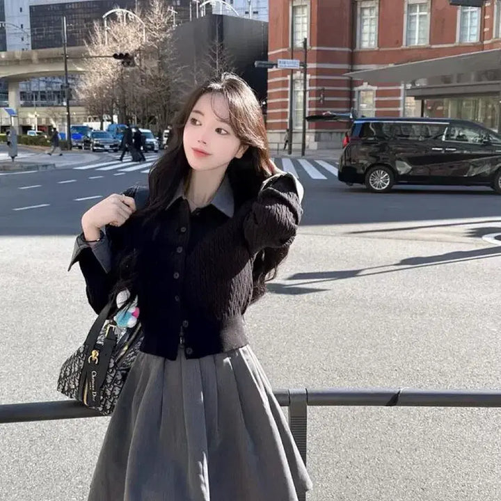 [BUNJANG] Mayoon Cable Knit Cardigan (Black) / 메이윤 제작 촉감대박 꽈배기 가디건 (블랙)