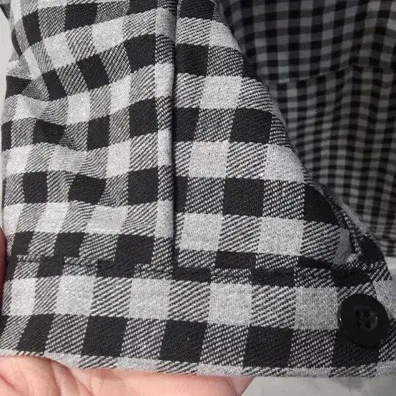 [BUNJANG] Gingham Check Shirt Dress Black / 깅엄 체크 셔츠 원피스 블랙