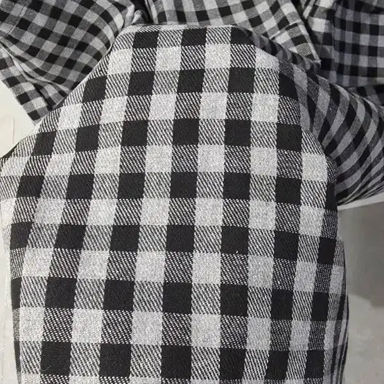 [BUNJANG] Gingham Check Shirt Dress Black / 깅엄 체크 셔츠 원피스 블랙