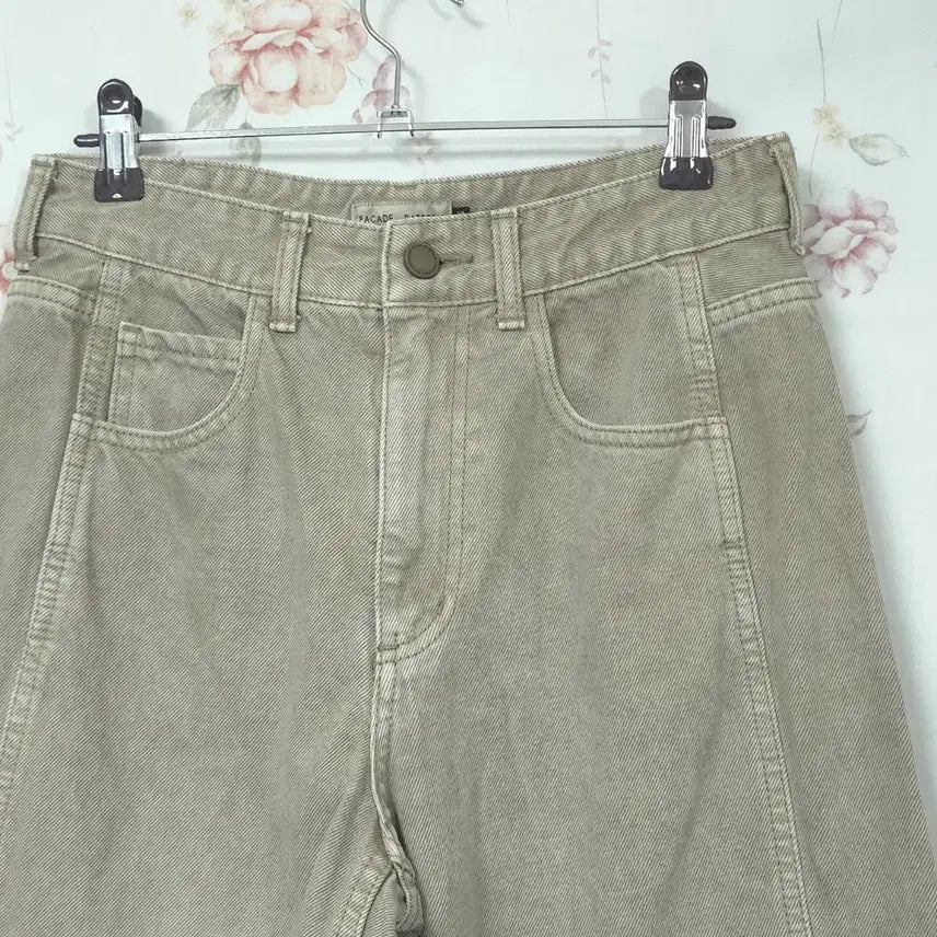 [BUNJANG] Facade Pattern Semi-Wide Fit Denim Pants / 파사드패턴 세미와이드핏 데님팬츠
