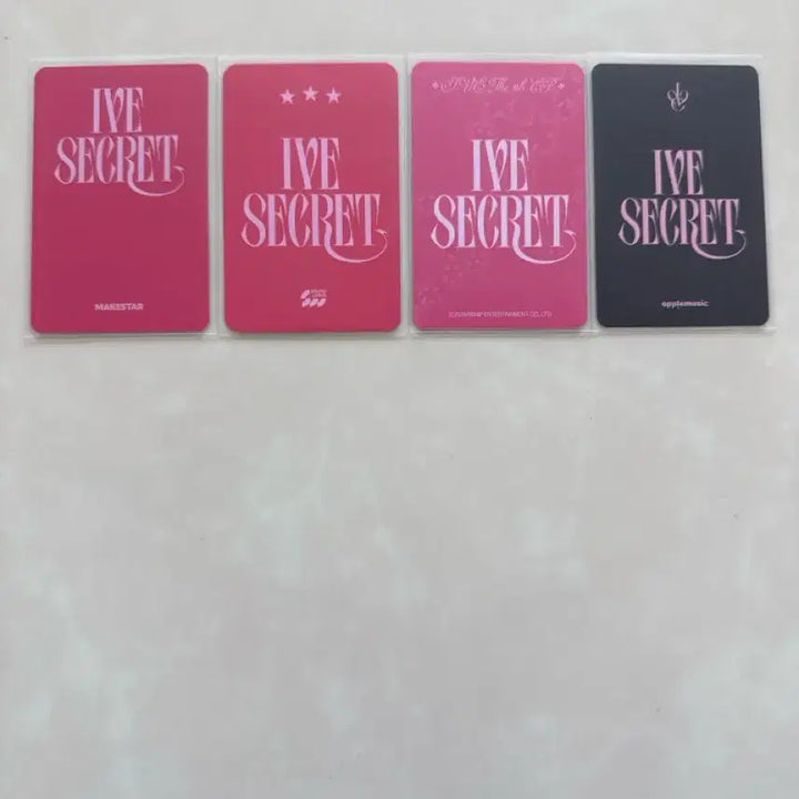 [BUNJANG] IVE Rei Secret POB Photocard 4-Piece Set / 아이브 시크릿 레이 특전 포카 4종 세트(공굿 덤)