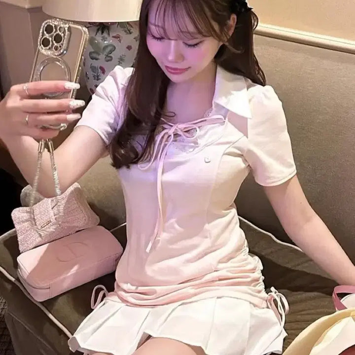[BUNJANG] 올리브데올리브 olive des olive 레이어드 스타일 미니 원피스 / 올리브데올리브 olive des olive 레이어드 스타일 미니 원피스