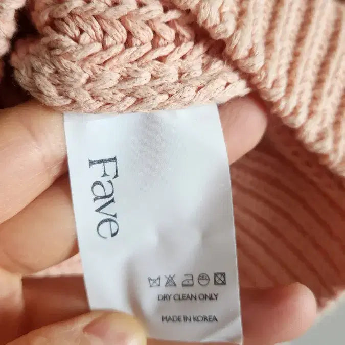 [BUNJANG] Fave Pink Knit Short Sleeve T-shirt / Fave 핑크 고급니트 반팔 티셔츠