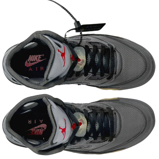 [BUNJANG] Off-White Jordan 5 Retro SP Black Muslin Sneakers / 조던 5 x 오프화이트 레트로 SP 블랙 모슬린