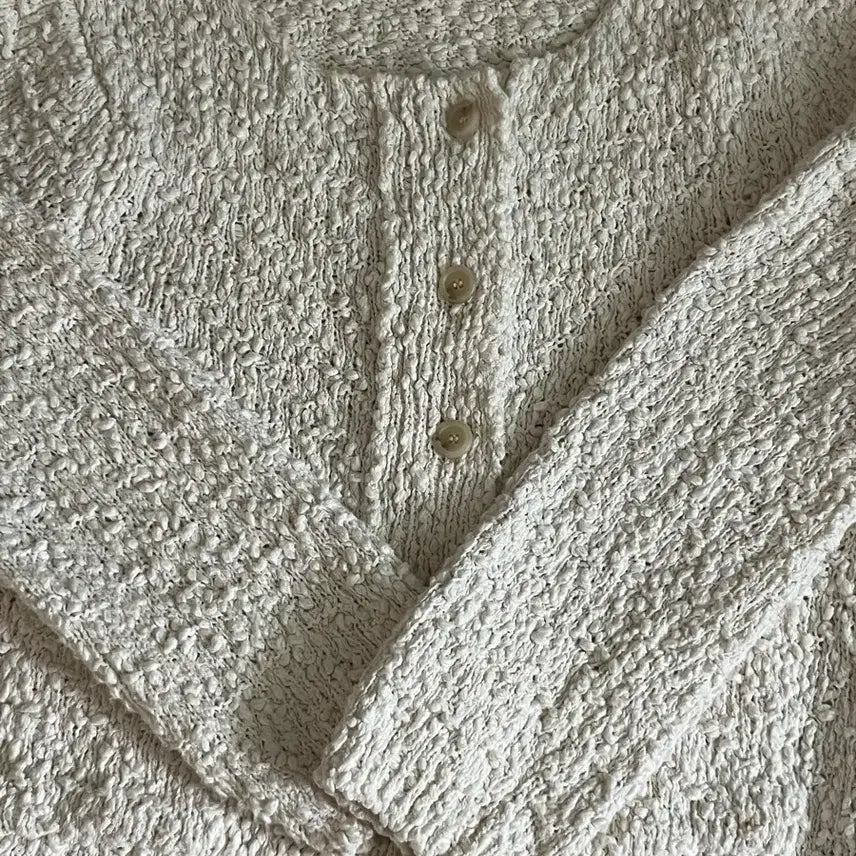 [BUNJANG] Ovneir Drop Cotton Cardigan Ivory / 오브네어 ovneir 가디건 drop cotton cardigan