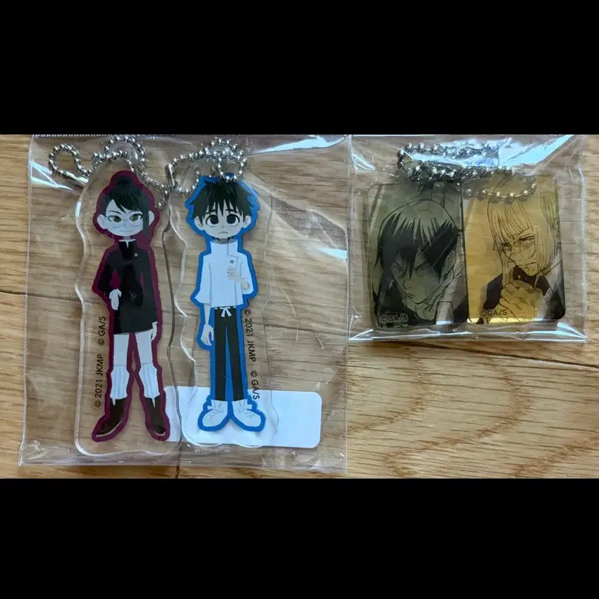 [BUNJANG] Jujutsu Kaisen Couple Acrylic Keyring Bundle Set / [일괄] 주술회전 커플 아크릴 키링 유타 마키 미와 메카마루