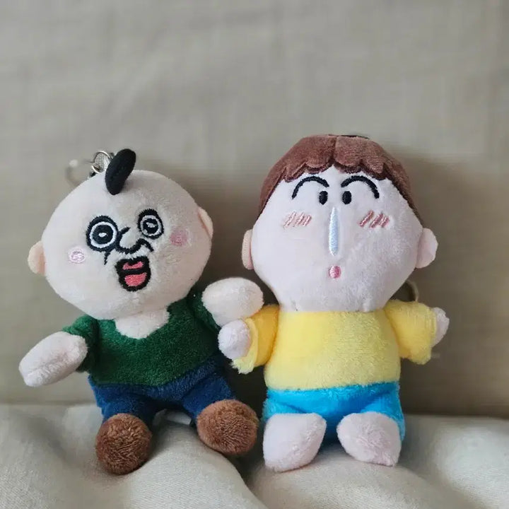[BUNJANG] Bundle Set of 6 Adorable Plush Keychains / 인형키링 6개 일괄 빵빵이, 맹구, 유령, 방토, 만두, 토끼