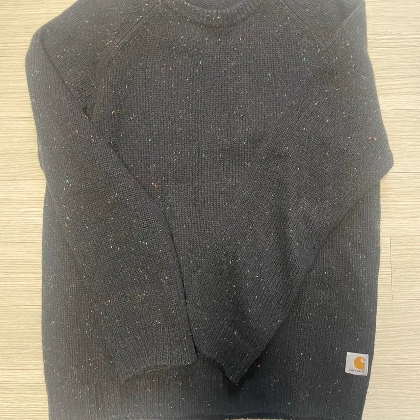 [BUNJANG] Carhartt Anglistic Black Knit Sweater / 칼하트 앵글리스틱 블랙 니트 스웨터