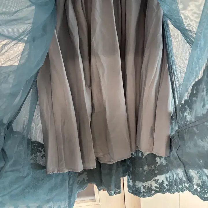 [BUNJANG] Vintage Lace Tiered Long Skirt / 빈티지의류_ 레이스 캉캉 롱 스커트
