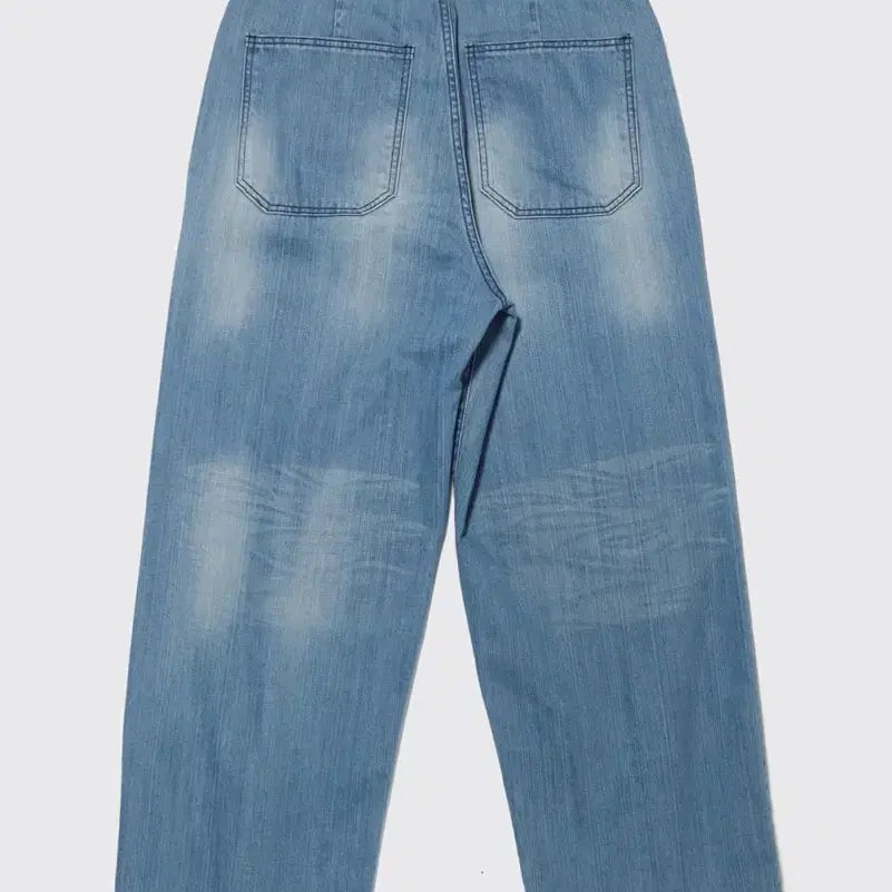 [BUNJANG] HAECHING ROOM Wide Jeans Washed Deep Blue / [4] 해칭룸 와이드 진 워시드 딥 블루