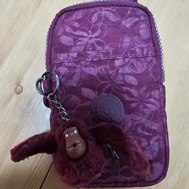 [BUNJANG] Kipling Flower Pattern Mini Crossbody Bag / 키플링 플라워 패턴 미니 크로스백 + 키링