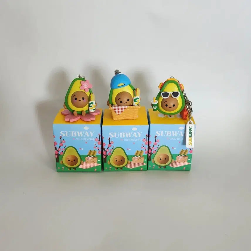 [BUNJANG] Subway Cado Keyring Set / (택포)써브웨이 카도 키링 세트(핑크 피크닉 뮤직)