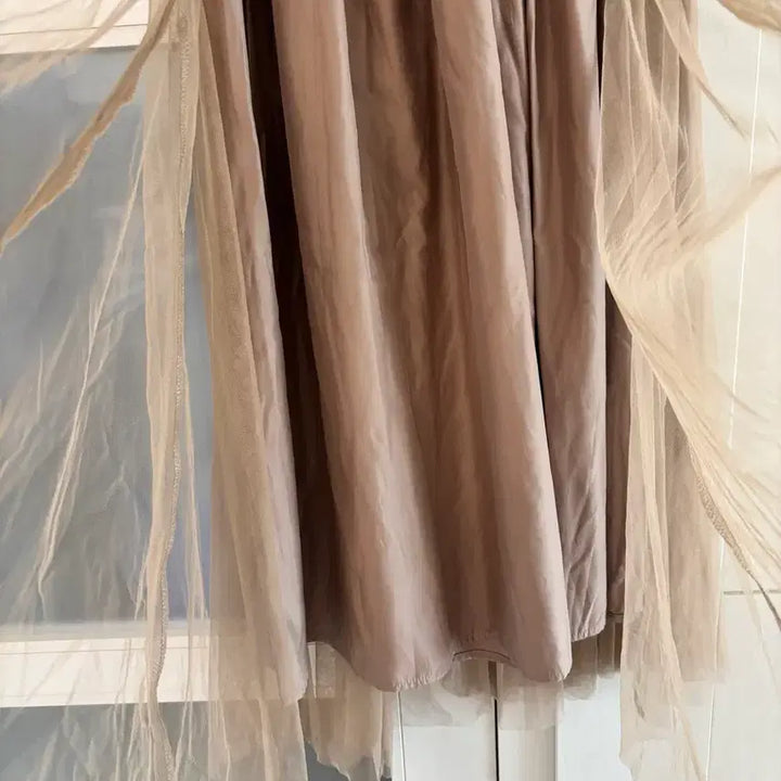 [BUNJANG] Vintage Brown Sheer Maxi Skirt / 빈티지의류_브라운 샤 스커트