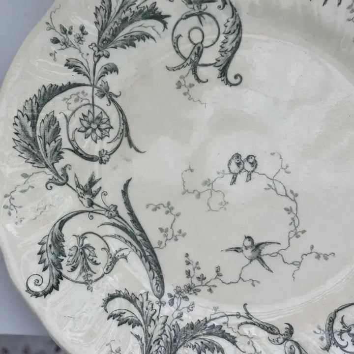 [BUNJANG] Terre de Fer French Vintage Floral Pattern Plate / 떼르드페 프랑스 빈티지 새 접시