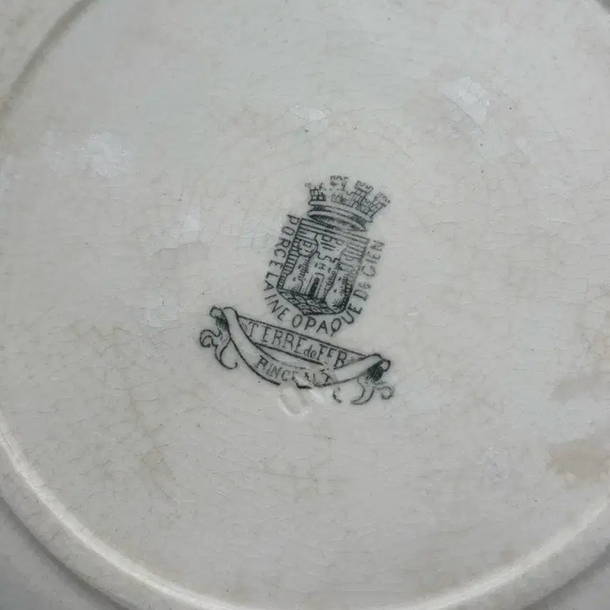 [BUNJANG] Terre de Fer French Vintage Floral Pattern Plate / 떼르드페 프랑스 빈티지 새 접시