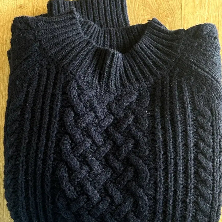 [BUNJANG] After Pray Cable Knit M Navy / 에프터프레이 꽈베기니트 M 네이비