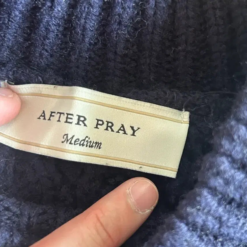 [BUNJANG] After Pray Cable Knit M Navy / 에프터프레이 꽈베기니트 M 네이비