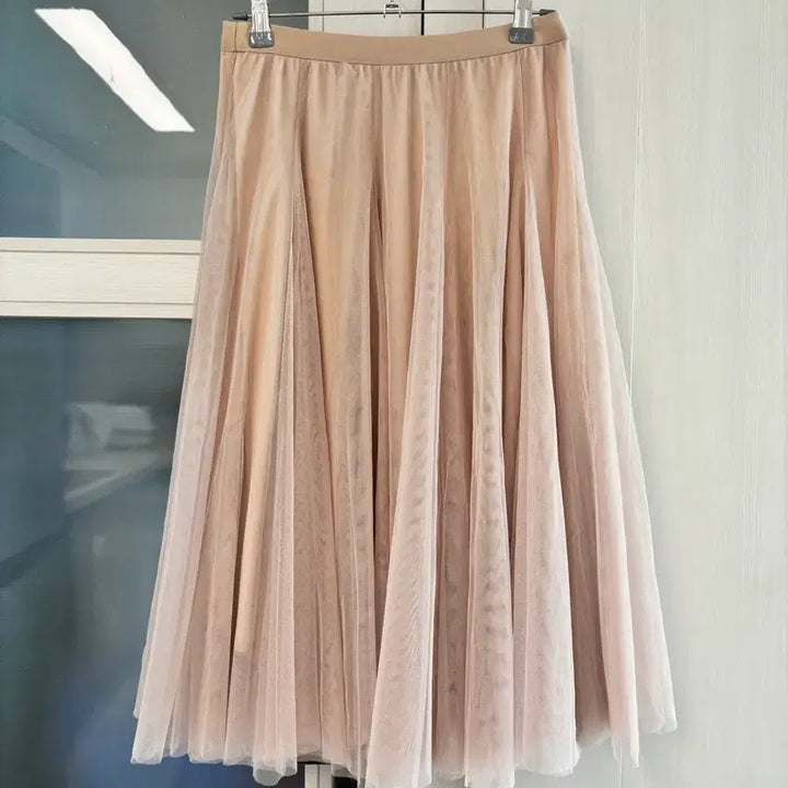 [BUNJANG] Vintage Beige Tiered Tulle Skirt / 빈티지의류_베이지 캉캉 튤 스커트