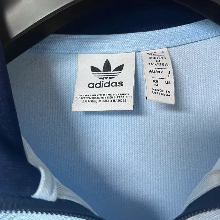 [BUNJANG] Adidas Beckenbauer Sky Blue Cropped Jersey M / 바켄바우어 아디다스 스카이블루 크롭 져지 M