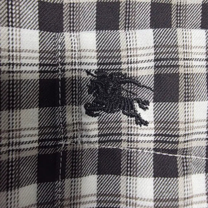 [BUNJANG] Burberry Black/White Check Shirt / 버버리 블랙/화이트 체크 남방