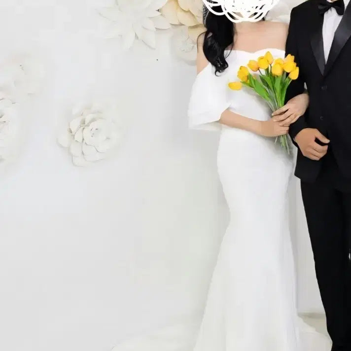 [BUNJANG] Mermaid Line Silk Wedding Dress / 웨딩드레스판매 셀프웨딩 세미웨딩