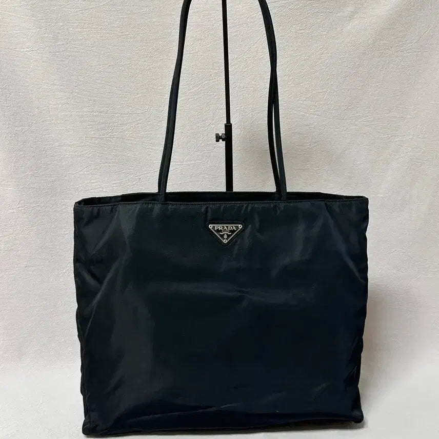 [BUNJANG] Prada Pocono Nylon Black Tote Bag / (개런티카드포함) 프라다 블랙 토트백 나일론 포코노 숄더백 보부상백