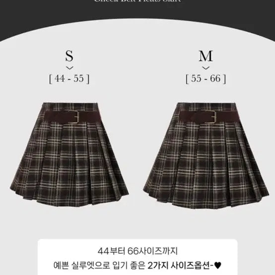 [BUNJANG] Mayoon Check Belt Pleated Skirt (Brown) / 메이윤 체크 벨트 플리츠 스커트 (브라운)